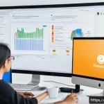 Home 19 CI CD 파이프라인 구축을 위한 실습 프로젝트 - A modern software development team in a bright, spacious office setting, collaborating around a larg...